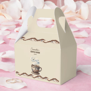 Custom Coastal Cafe Branding Favor Box