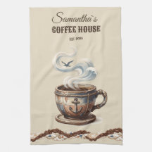 Custom Coastal Cafe Branding 