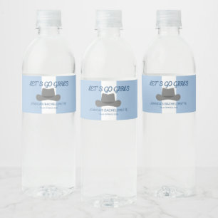 Custom Coastal Cowgirl Water Label