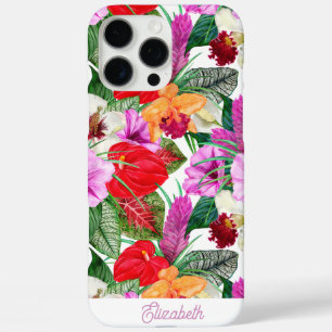 Custom Coastal Paradise Blooms Case-Mate iPhone Ca 16 Pro Max Case