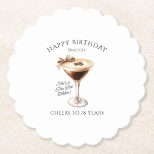 Custom Coaster 18th Birthday Espresso Martini