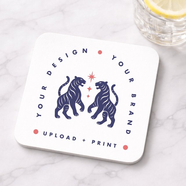 Custom Coaster Set | Your Design Upload Coasters (Upload your artwork and turn this coaster into custom branded merch or a stylish gift)