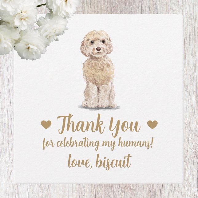 Custom Cockapoo Dog Wedding Favour Tags (Creator Uploaded)