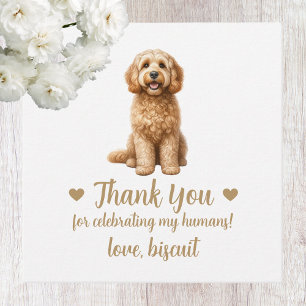 Custom Cockapoo Dog Wedding Favour Tags