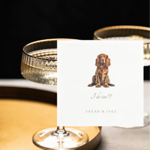 Custom Cocker Spaniel Pet Wedding Napkins