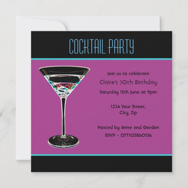 Custom Cocktail Invitation (Front)