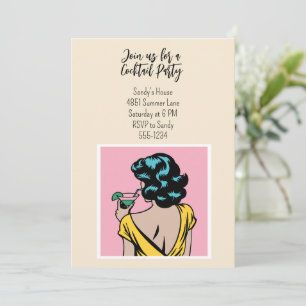 Custom Cocktail Party Summer Pop Art Personalized Invitation