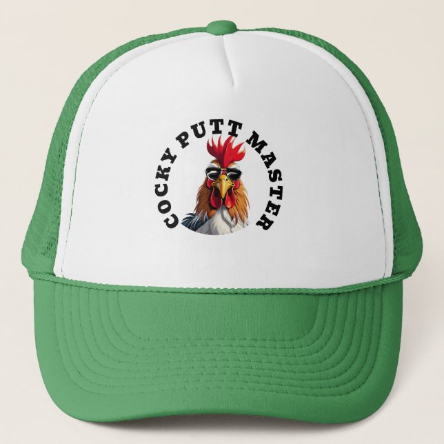 Custom Cocky Golfer Hat - Funny Golf Trucker Hat (Front)