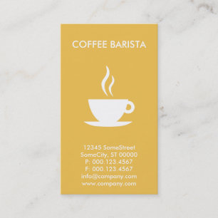 custom coffee barista business business card