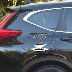 CUSTOM COFFEE BUSINESS CAR DECAL STICKERS