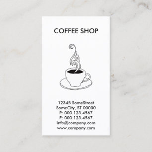 custom coffee business card