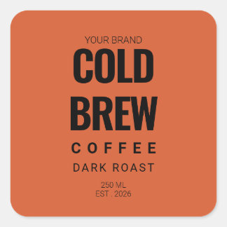 Custom Coffee Label Sticker for Cold BrewPackaging