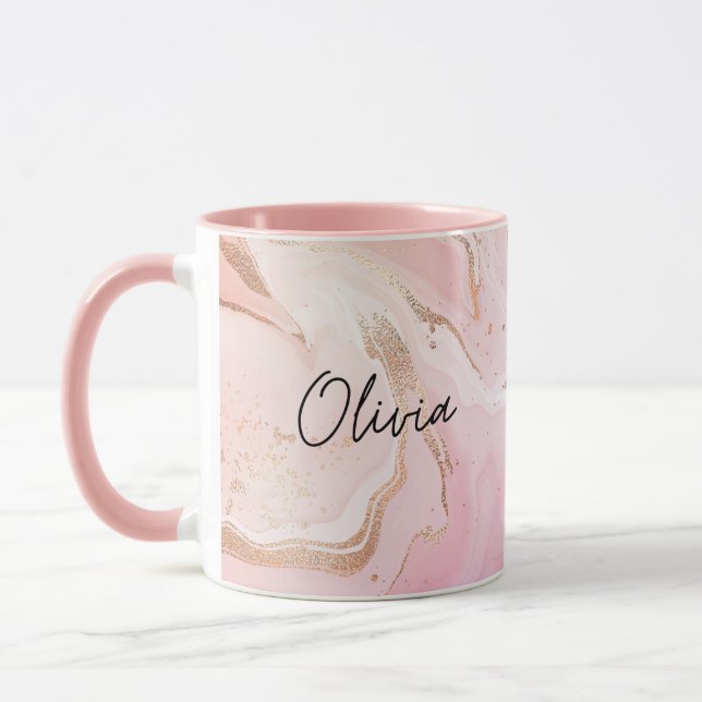 Custom Coffee Mug with Text Custom Personalize (Left)