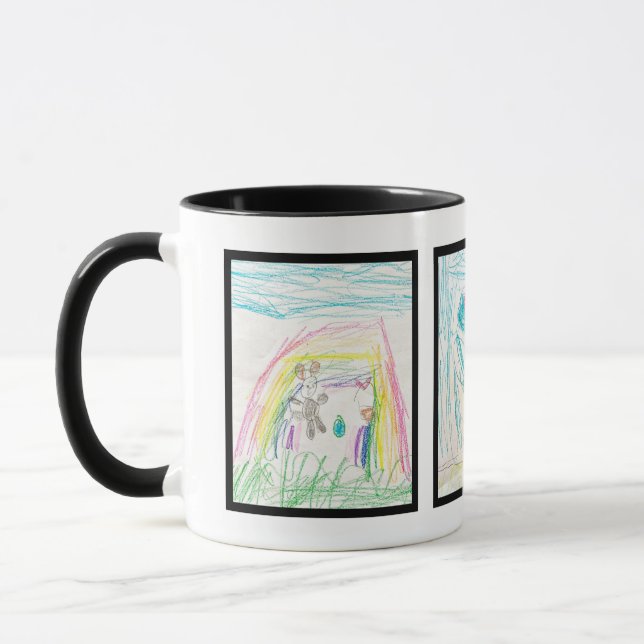 Custom Coffee Mug With Your Child's Art 3 Images (Left)
