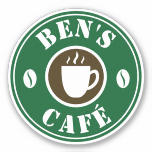 Custom coffee shop laptop decal sticker