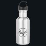 Custom Coffee Shop Restaurant Business Logo 532 Ml Water Bottle<br><div class="desc">Custom Stainless Steel Water Bottle featuring your business logo,  perfect as merchandise available for customers to buy at a coffee shop,  cafe or restaurant,  or as a give away at a trade show or client gifts.</div>