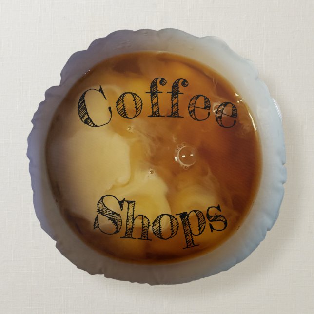 Custom coffee shops personalized pillow (Front)