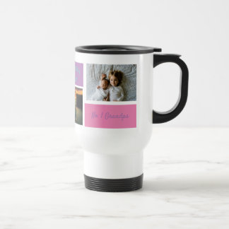 Custom Collage 3 Photo Personalized Grandpa Travel Mug
