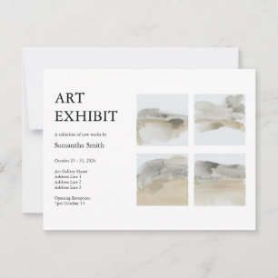 Custom Collage Art Exhibit Invitation Postcard