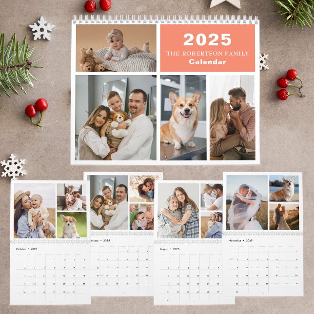 Custom Collage Modern Family - 40 Photo 2025 Calendar (Creator Uploaded)