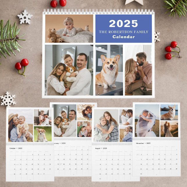 Custom Collage Modern Family - 40 Photo 2025 Calendar (Creator Uploaded)