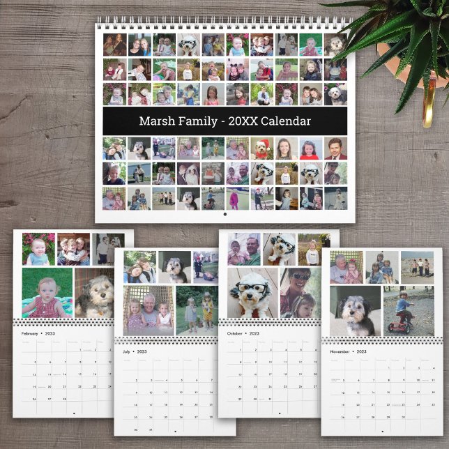 Custom Collage Modern Family - 60 Photo 2024 Calendar (Creator Uploaded)