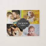 Custom Collage photos family name multi pictures Jigsaw Puzzle<br><div class="desc">Create a unique and personalized gift with our Custom Collage Photos Family Name Multi Pictures Jigsaw Puzzle. This customizable puzzle allows you to showcase cherished family photos, making it a fun and meaningful gift for any occasion. Customize this puzzle by changing all the photos and adding the family name, adding...</div>