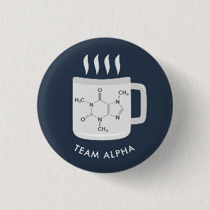 Custom College Chemistry Lab Staff Name 1 Inch Round Button