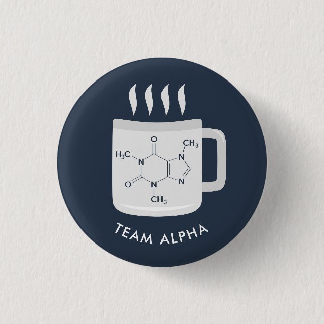 Custom College Chemistry Lab Staff Name 1 Inch Round Button (Front)