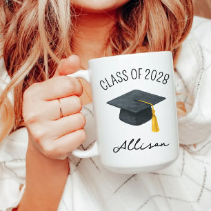 Custom College Graduation Mug Gift for Her or Him