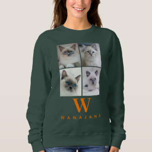 Custom College Pet Photo Monogram Animal Lovers Sweatshirt