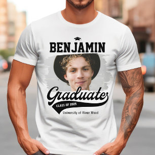 Custom College Varsity Graduate Photo Graduation T-Shirt