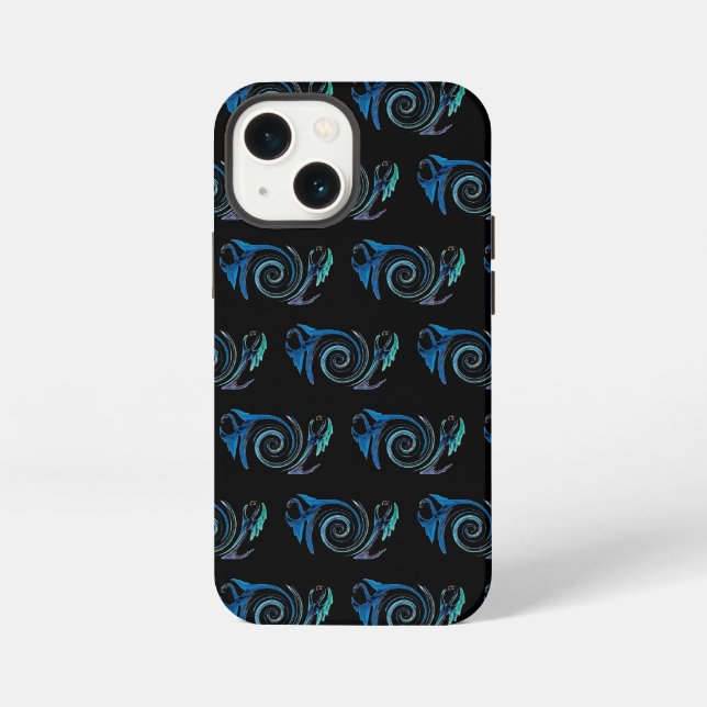 Custom Color Dragon Pattern iPhone Case (Back)