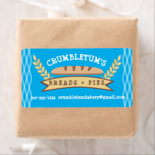 custom color french bread loaf bakery stickers