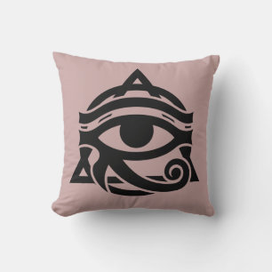 Custom Color Greek Eye of Horus Throw Pillow