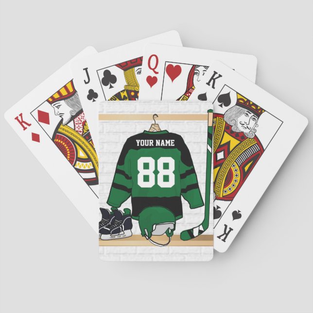 Custom Color Ice Hockey 1 Playing Cards (Back)