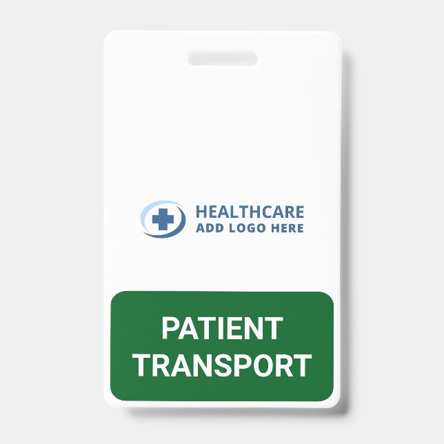 Custom Color Patient Transport Companion Badge (Front)