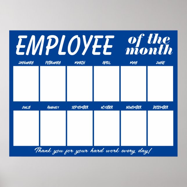 Custom color photo employee of the month display  poster (Front)