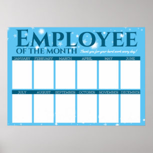 Custom color photo employee of the month display poster
