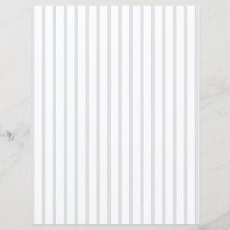 Custom Color Pinstripe with White Scrapbook Paper