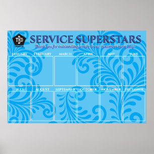 Custom color pretty photo employee of the month poster