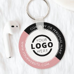 Custom Color Promotional Business Logo Branded Keychain<br><div class="desc">Easily personalize this coaster with your own company logo or custom image. You can change the background color to match your logo or corporate colors. Custom branded keychains with your business logo are useful and lightweight giveaways for clients and employees while also marketing your business. No minimum order quantity. Bring...</div>