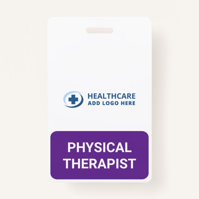 Custom Color PT Physical Therapist Companion Badge (Front)