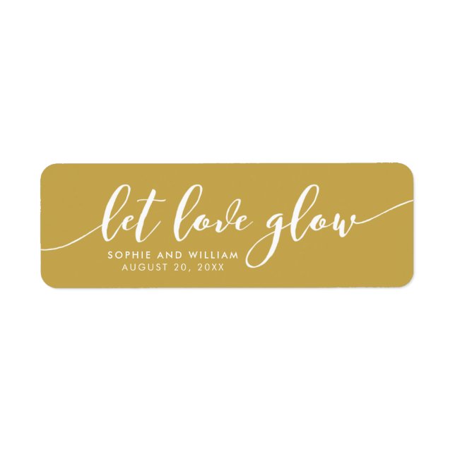 Custom Color Relax Script Let Love Glow Wedding (Front)