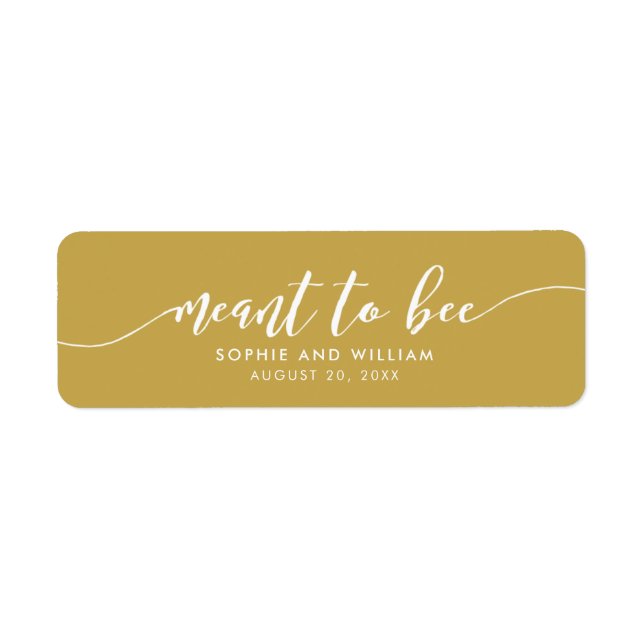 Custom Color Relax Script Meant to Bee Wedding (Front)