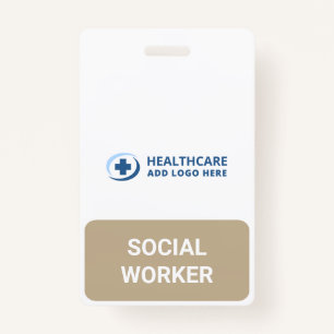 Custom Color Text Social Worker Companion Badge
