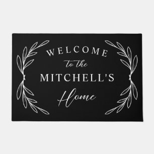Custom Color Traditional Family Welcome Doormat