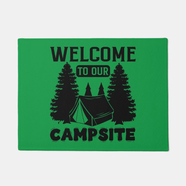 CUSTOM COLOR Welcome to our Campsite Doormat (Front)