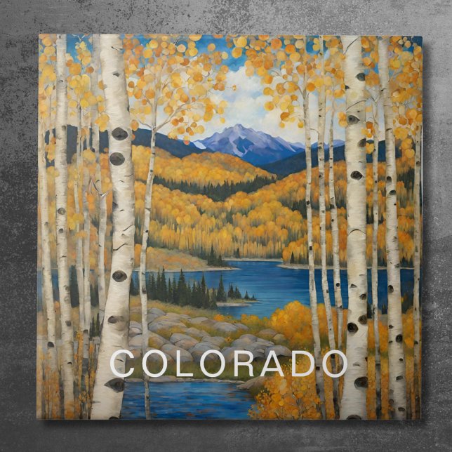 Custom Colorado Aspens Mountains  Tile (Creator Uploaded)