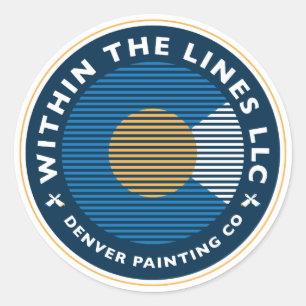 custom colorado painting logo classic round sticker